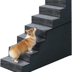 7-Step Pet Stairs for High Beds