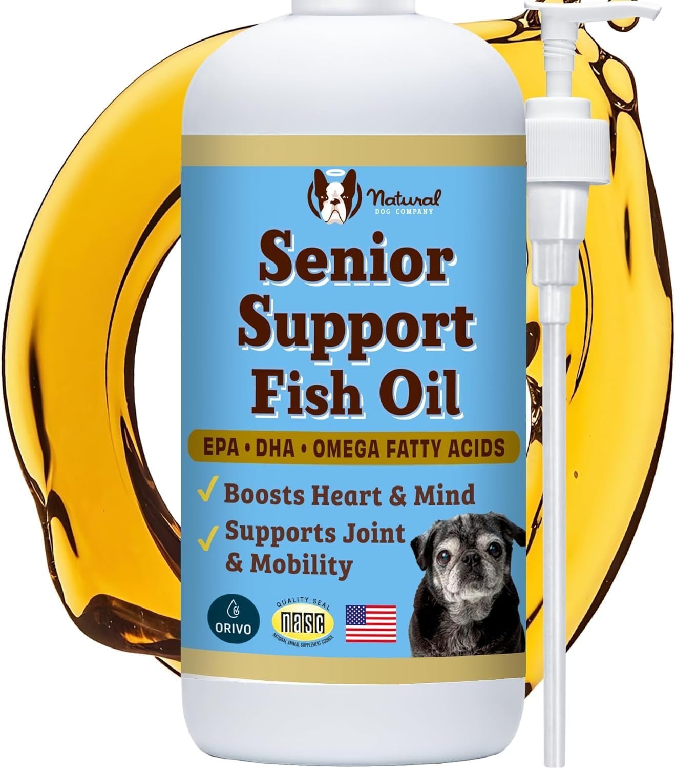 Natural Dog Company Omega 3 Fish Oil for Senior Dogs