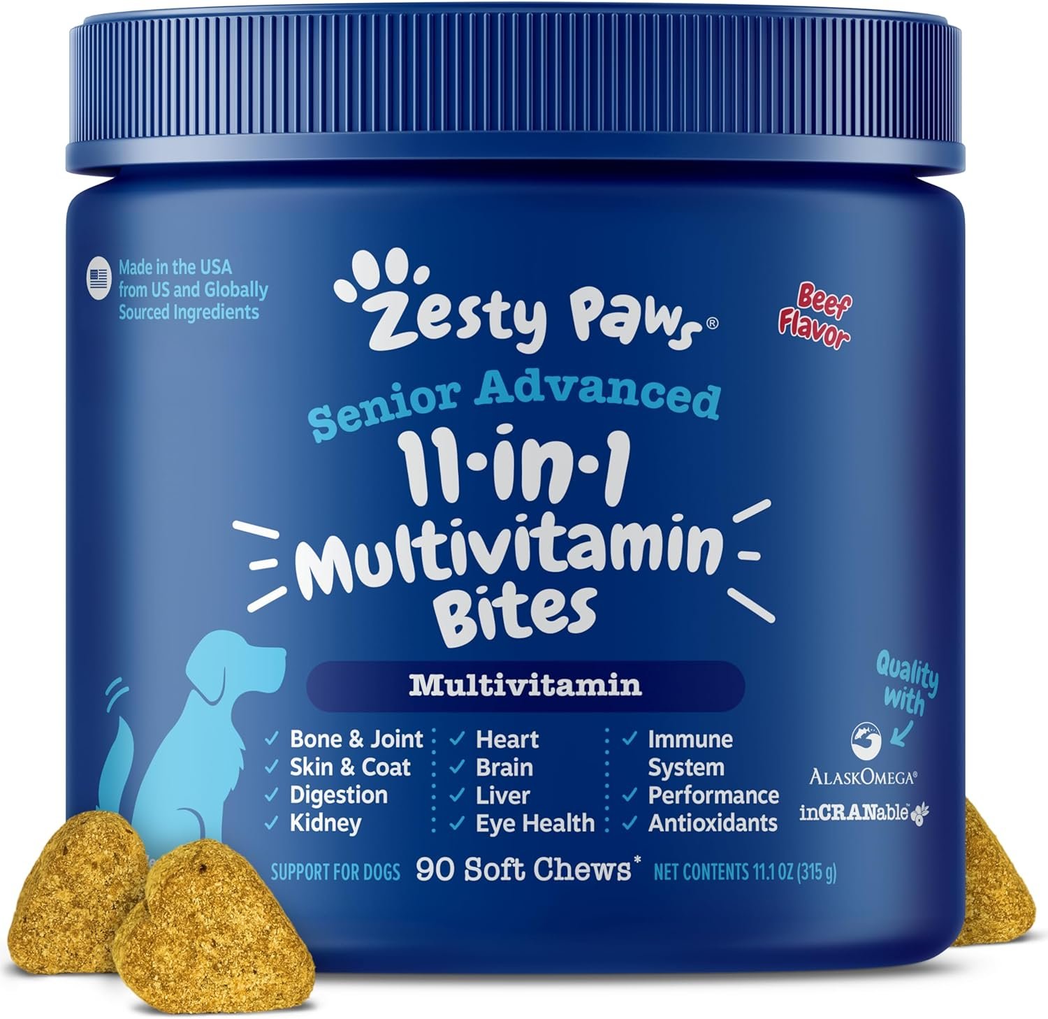 Zesty Paws Senior Multivitamin for Aging Dogs