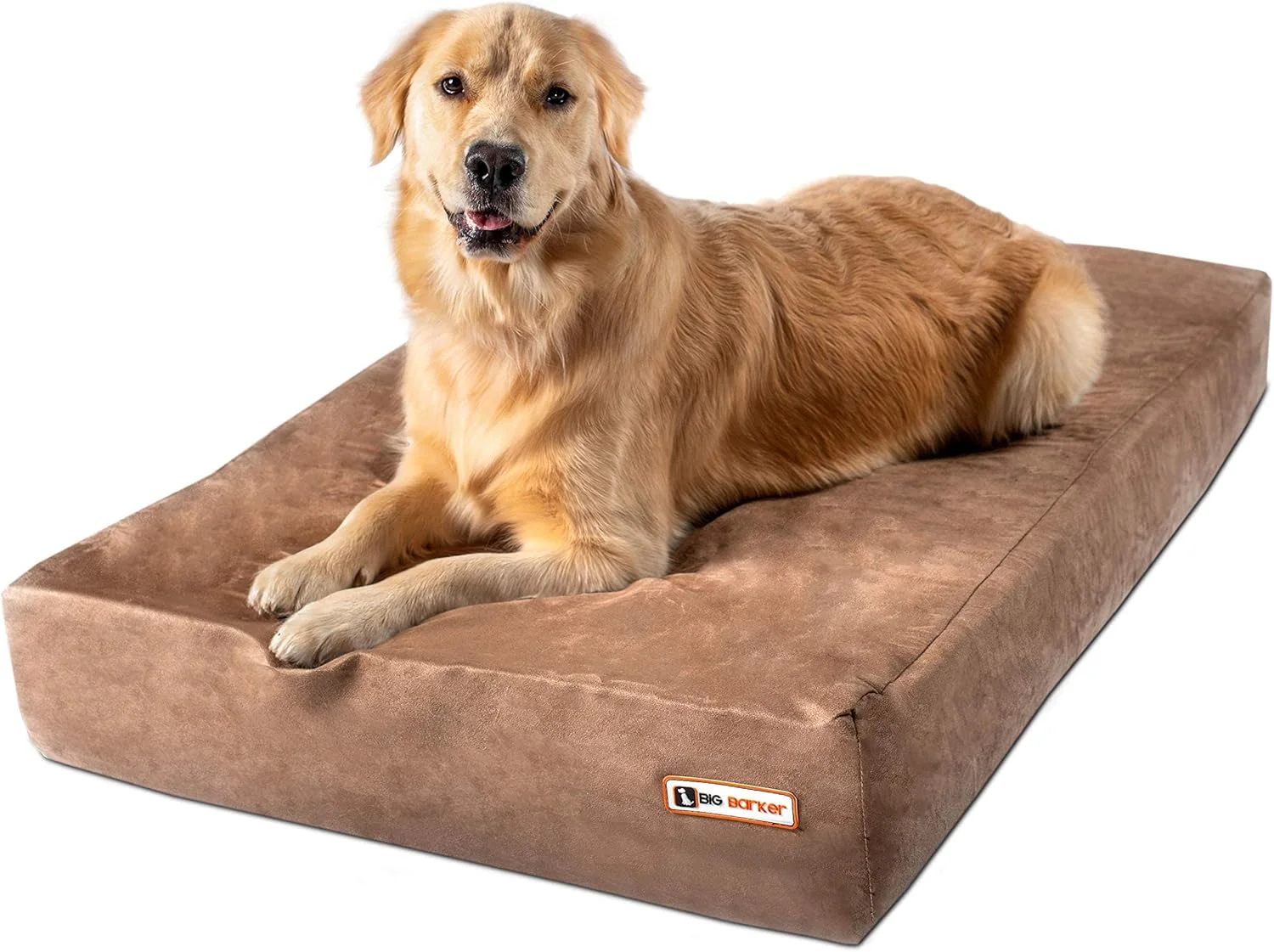 Close-up of the thick memory foam of the Barker Beds Large Orthopedic Dog Bed