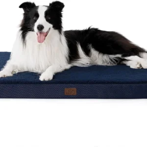 Bedsure Dog Beds Large Sized Dog - Comfy Flat Pet Beds with Removable Washable Cover, Orthopedic Egg Crate Foam Puppy Mat, Suitable for Pet Up to 65 lbs view 1