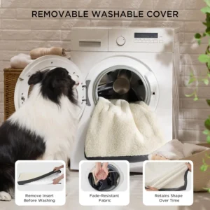 Bedsure Dog Beds Large Sized Dog - Comfy Flat Pet Beds with Removable Washable Cover, Orthopedic Egg Crate Foam Puppy Mat, Suitable for Pet Up to 65 lbs view 6