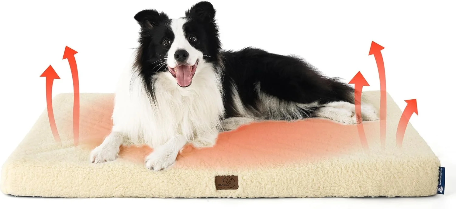 Bedsure Self Warming Dog Bed Large with internal heating wires
