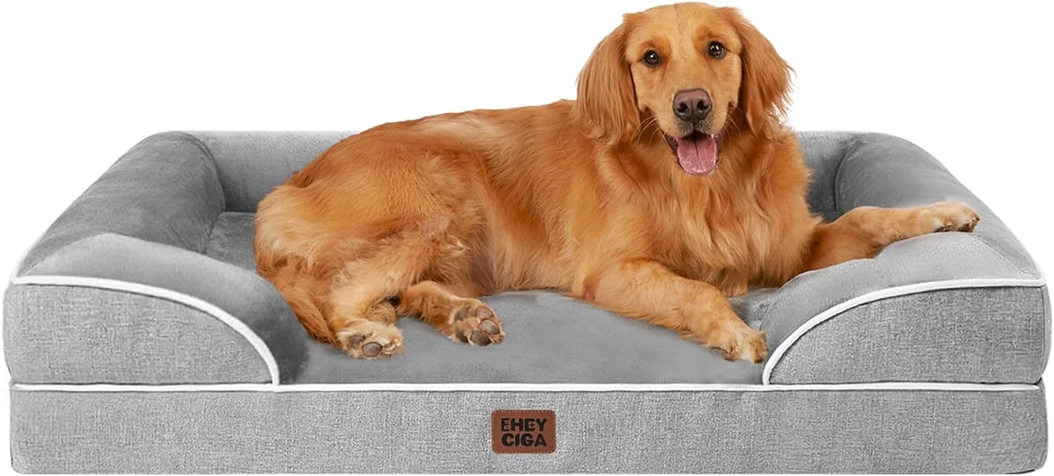 EHEYCIGA Orthopedic Dog Bed with dual-layer foam support