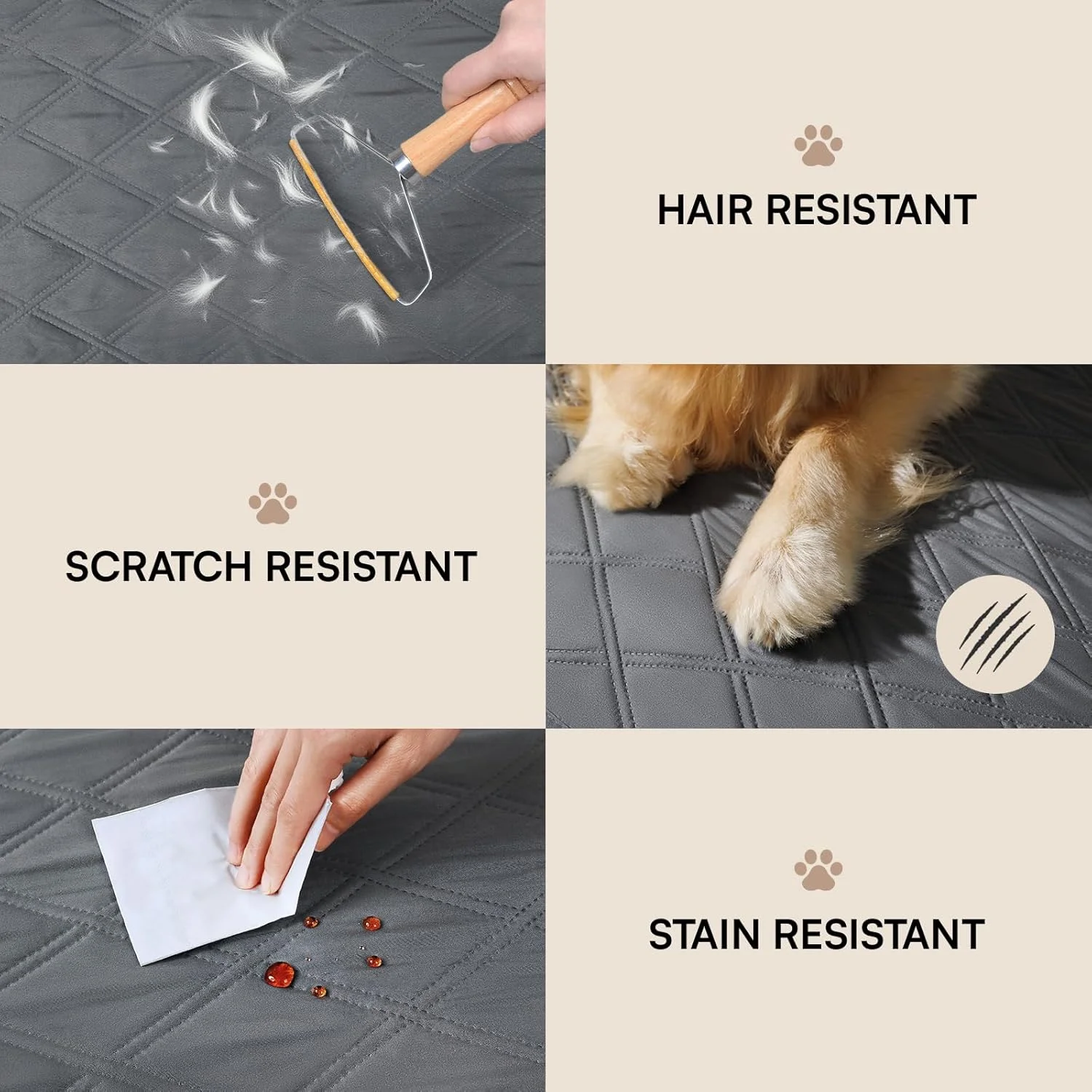 Luciphia Waterproof Couch Blanket scratch resistant durable material