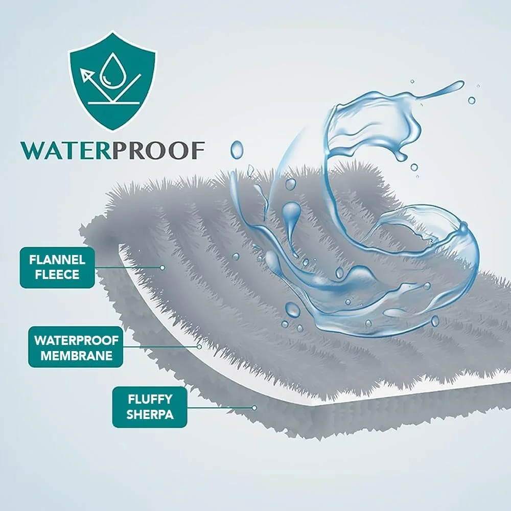 PetAmi waterproof dog blanket being placed in a washing machine