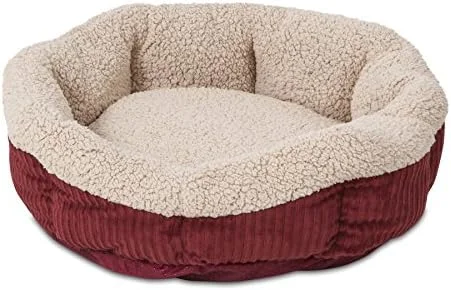 The Petmate Aspen Pet Self Warming Round Bed is lightweight and easy to move around the house.