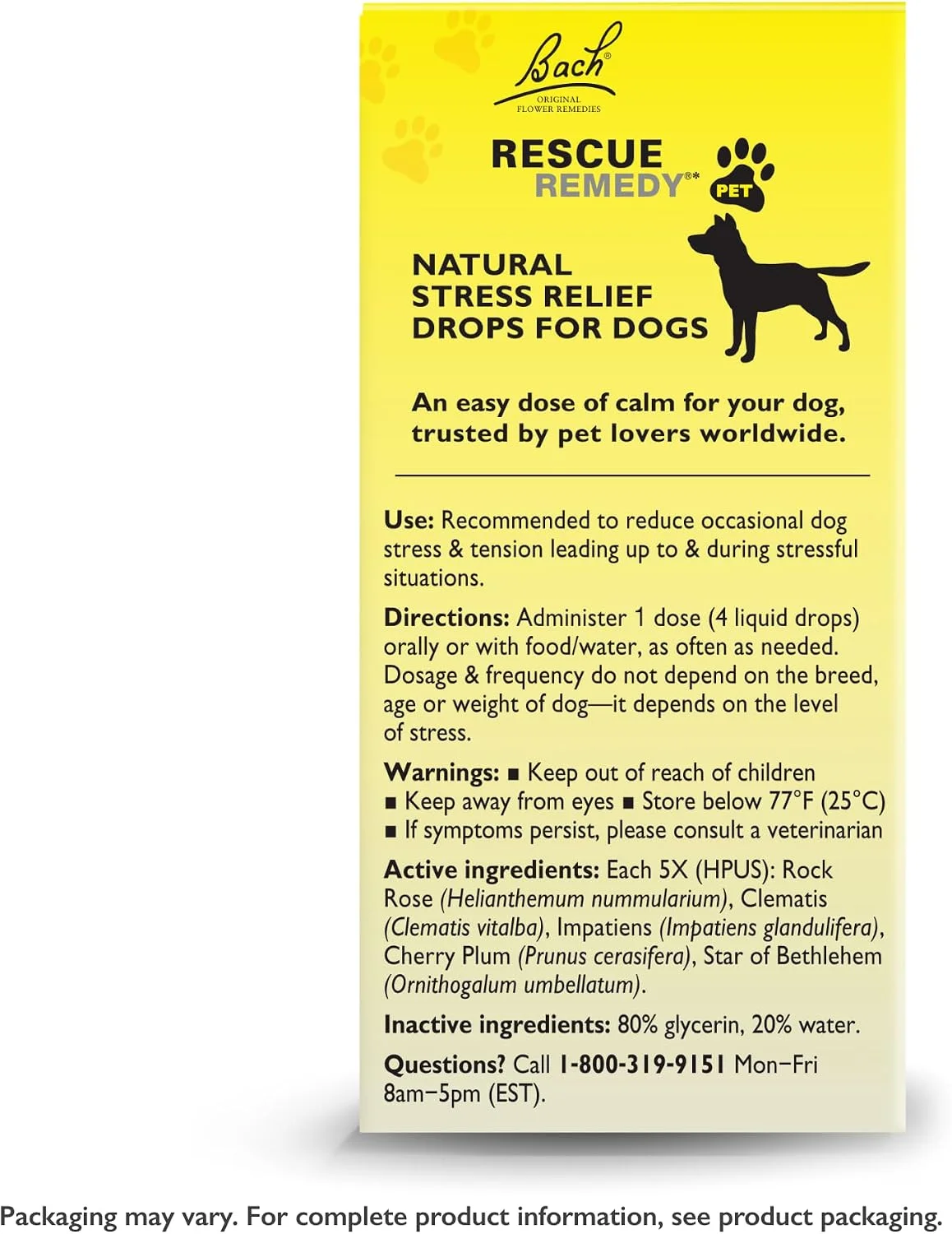 Pet parent holding the RESCUE Remedy Pet Dropper bottle, looking content