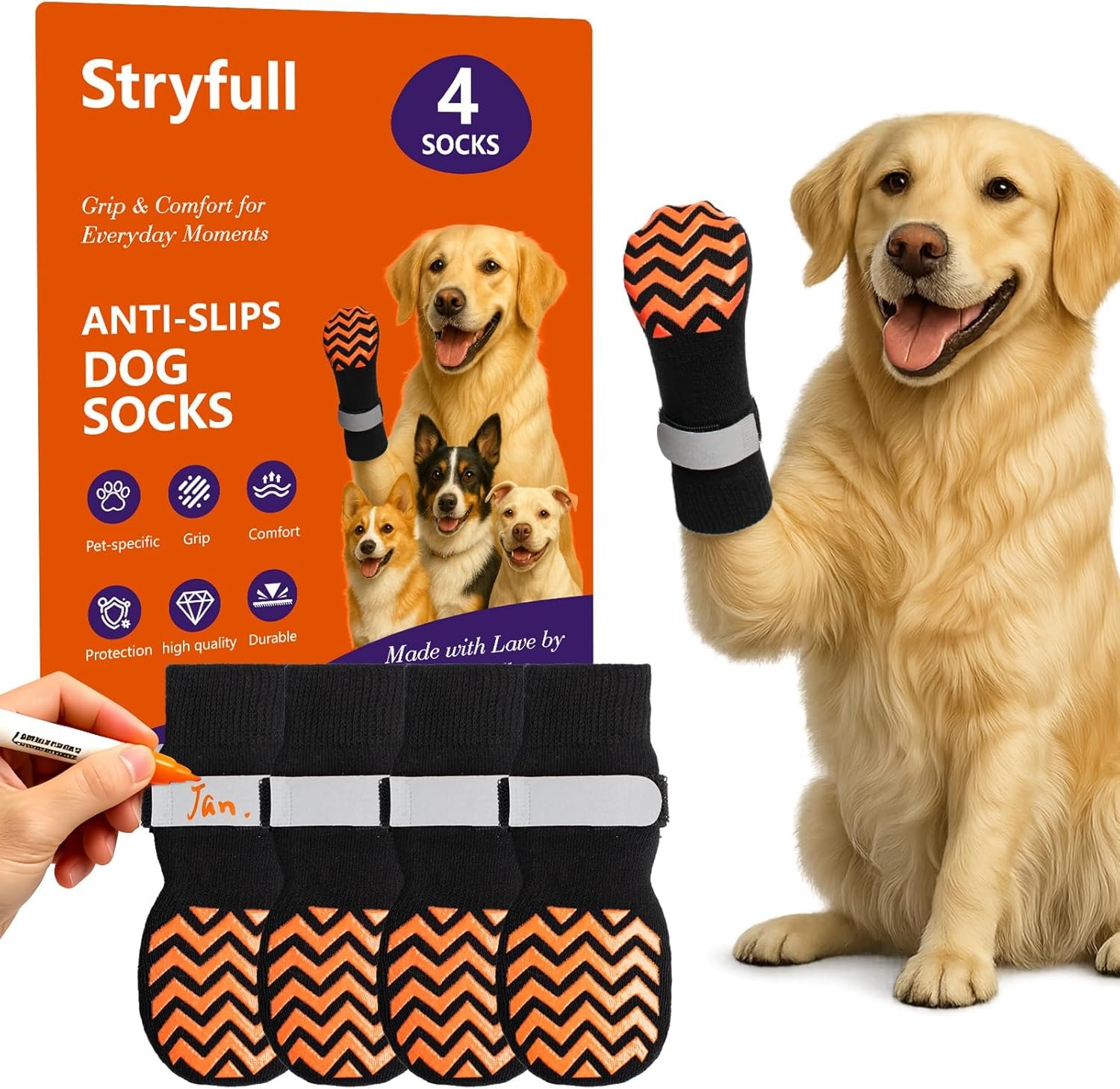 Stryfull Non-Slip Dog Socks