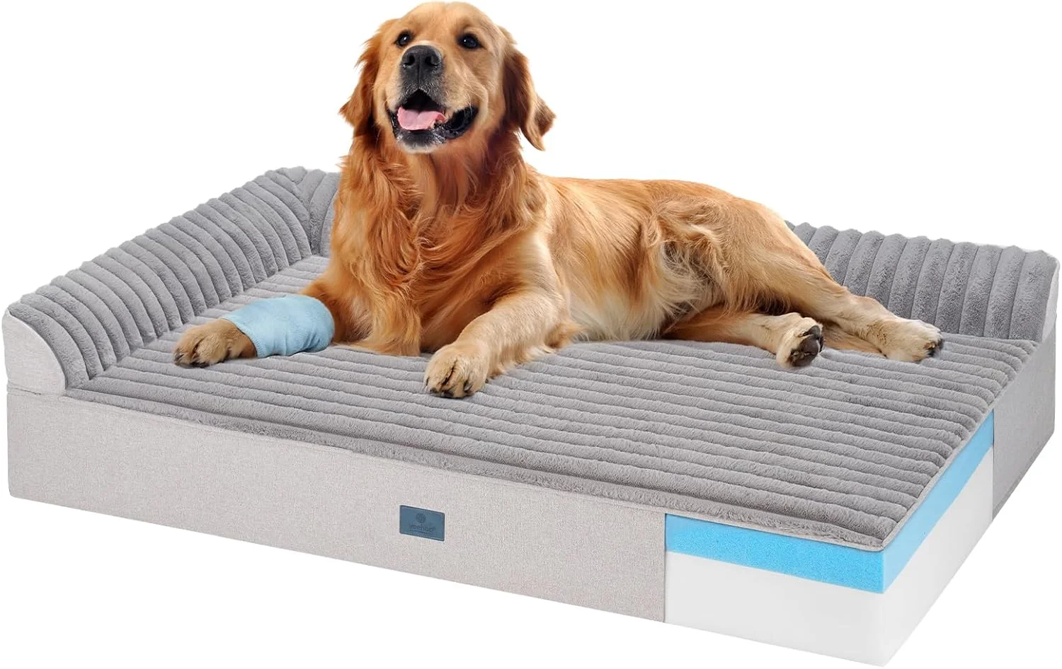 Veehoo Orthopedic Dog Bed with L-shaped bolsters for senior dog support