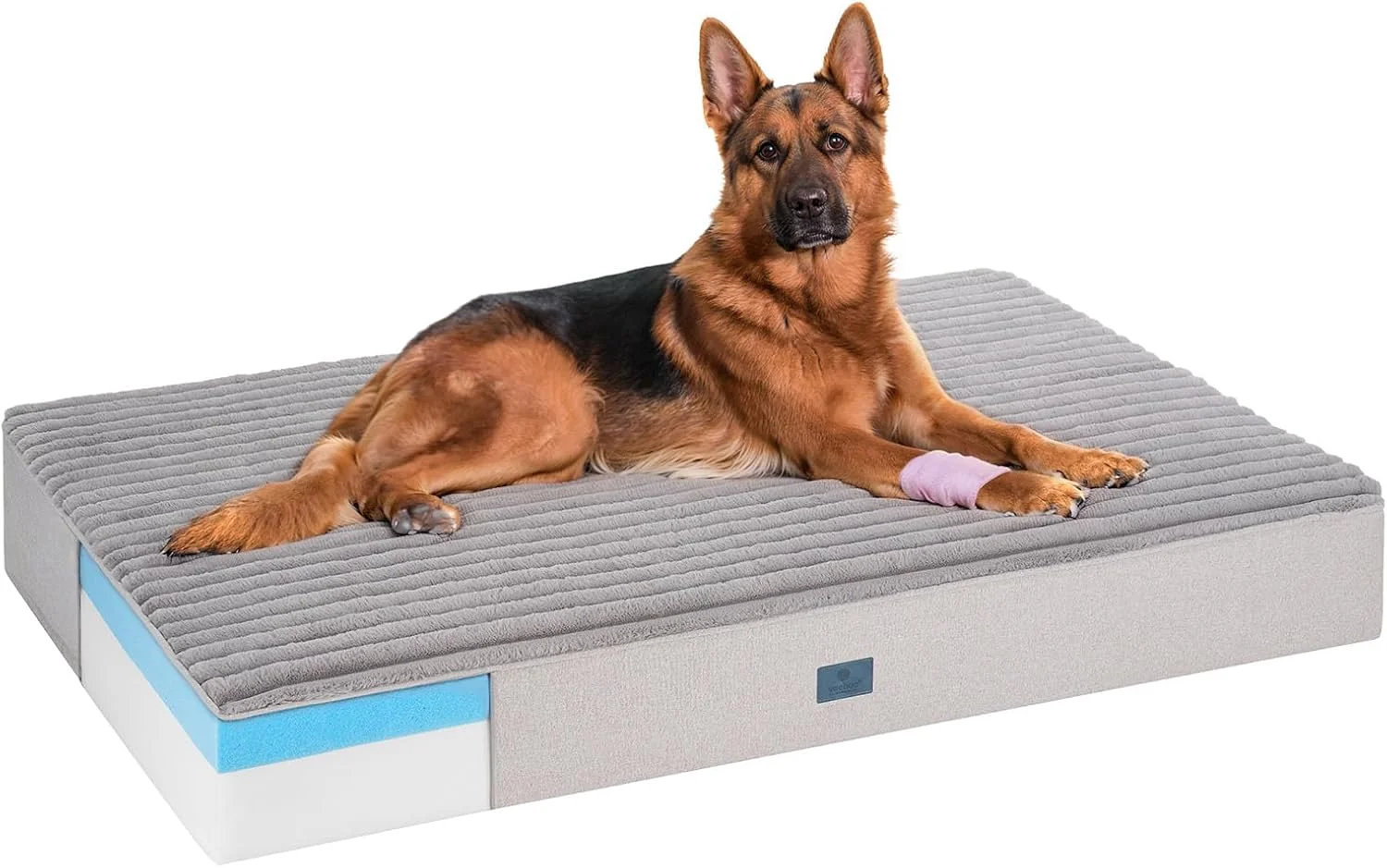 Veehoo Orthopedic Memory Foam Dog Bed with thick dual-layer foam