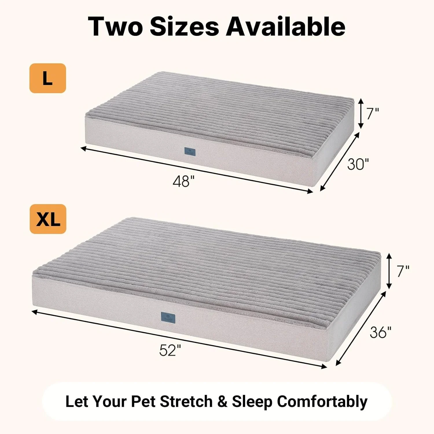 Soft faux fur texture of the Veehoo orthopedic dog bed