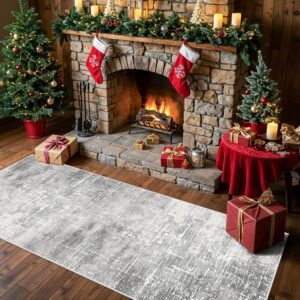 Washable Abstract Rug