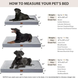 WNPETHOME Orthopedic Waterproof Extra Large Dogs Bed view 6