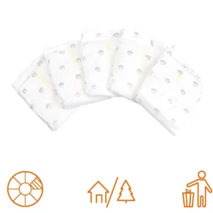 Amazon Basics Absorbent, Leakproof Male Dog Wrap Disposable Diapers with Wetness Indicator, Breathable, Small, White, 50-Pack view 3