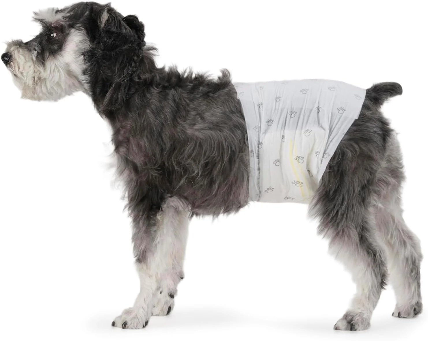 Amazon Basics Absorbent, Leakproof Male Dog Wrap Disposable Diapers with Wetness Indicator, Breathable, Small, White, 50-Pack