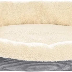 Amazon Basics Anti-Slip Self-Warming Pet Bed For Cat or Dog, Rectangle, Grey, 24"L x 20"W x 7"H view 3
