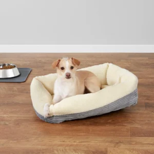 Amazon Basics Anti-Slip Self-Warming Pet Bed For Cat or Dog, Rectangle, Grey, 24"L x 20"W x 7"H view 5