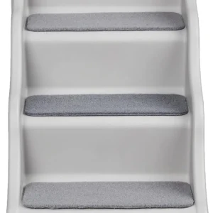 Amazon Basics Foldable Non-Slip Pet Stairs for Small Dogs and Cats, Senior Pets, Easy to Climb, 14.6" x 22.75" x 19.5", Grey view 3