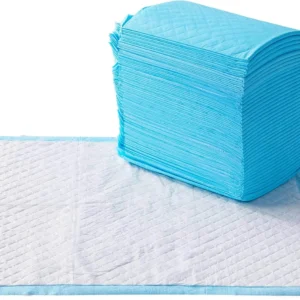 Amazon Basics Super Absorbent Dog and Puppy Potty Pads, Leak-Proof 5-Layer Design with Quick-Dry Surface for Housebreaking, Heavy Duty Absorbency, X-Large, 28 x 34 Inch, Blue & White, 25-Pack view 7