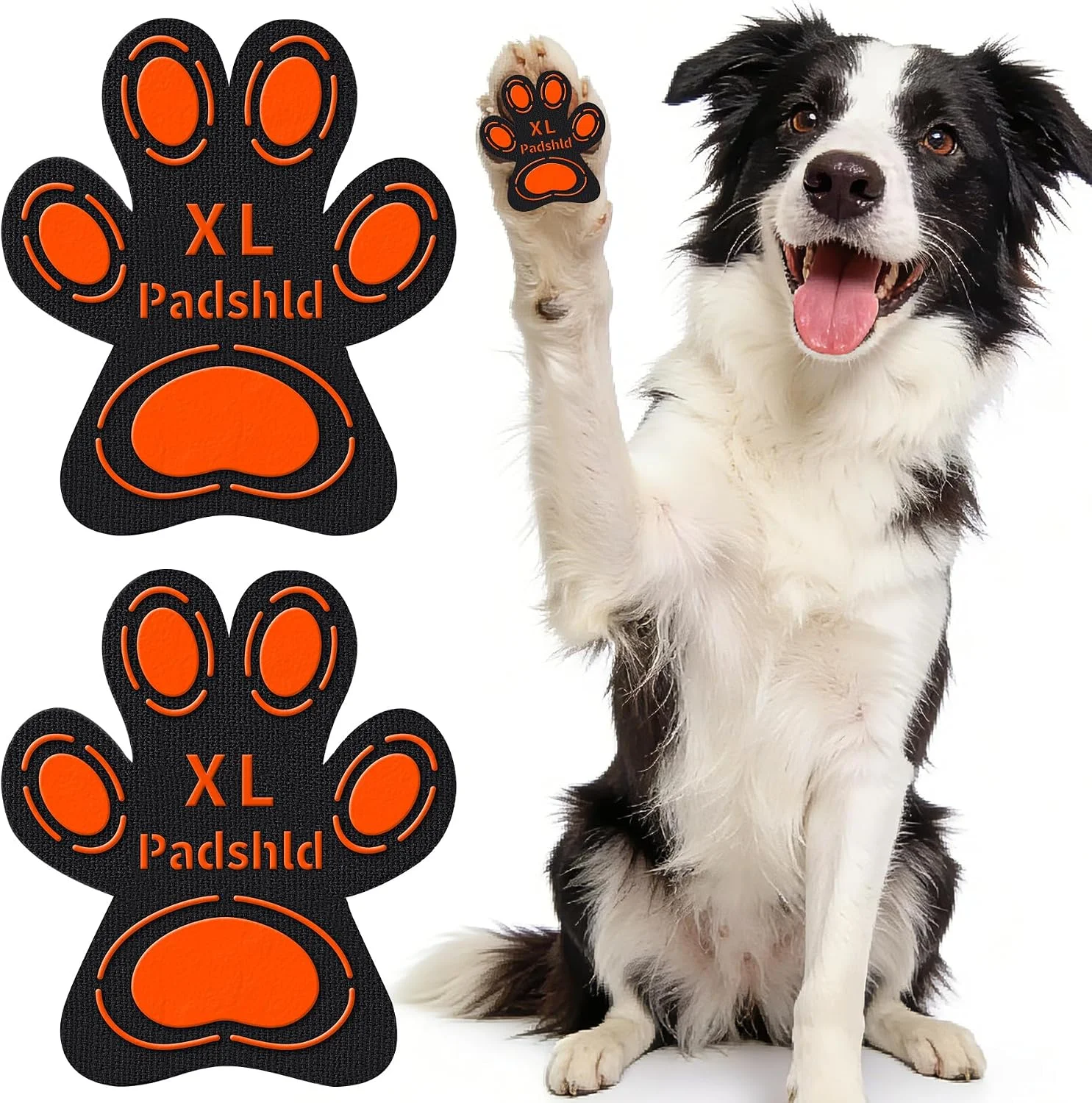Anti Slip Dog Paw Pads for Senior Dogs - Paw Grips for Hardwood Floors, Enhanced Balance Traction Pads, Breathable Pet Paw Stickers Protectors for Dogs 7 Sets (28 Pcs) L