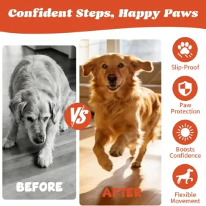 Anti Slip Dog Paw Pads for Senior Dogs - Paw Grips for Hardwood Floors, Enhanced Balance Traction Pads, Breathable Pet Paw Stickers Protectors for Dogs 7 Sets (28 Pcs) S view 2