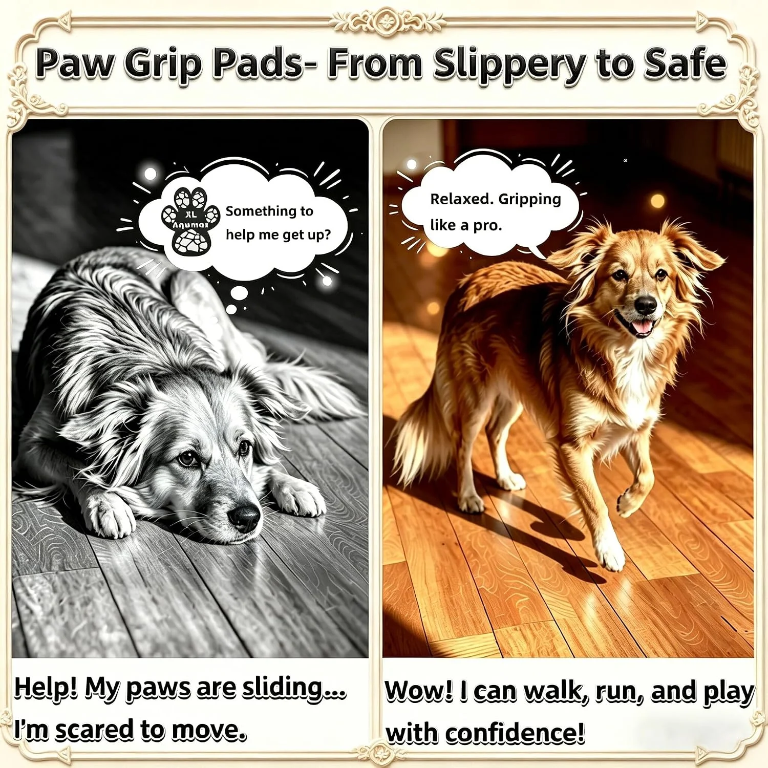 Dog paw pad application process