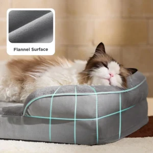 Bedsure Orthopedic Dog Beds for Extra Small Dogs- Washable Dog Cat Bed Waterproof, Comfort Pet Couch Sofa with Washable Removable Cover, Pets Bed with Nonskid Bottom, Grey, 20" view 6