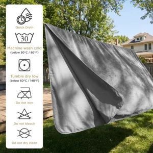 Bedsure Waterproof Bed Cover for Dogs Washable - Waterproof Blanket for Twin Bed Couch Sofa Cozy, Lightweight Furniture Protector for Pet Cat Quick Drying, Ash Grey, 68x82IN view 6
