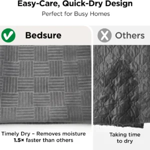 Bedsure Waterproof Bed Cover for Dogs Washable - Waterproof Blanket for Twin Bed Couch Sofa Cozy, Lightweight Furniture Protector for Pet Cat Quick Drying, Ash Grey, 68x82IN view 7