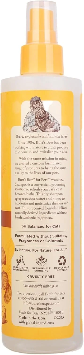 Shea butter and honey formula for soft cat fur