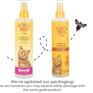 Burt's Bees for Pets Waterless Cat Shampoo Spray, No-Rinse Cat Dry Shampoo with Shea Butter & Honey for Gentle Cleaning Between Baths, pH Balanced, No Harsh Detergents, 10 Fl Oz view 4