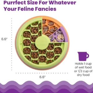Catstages Kitty Lickin' Layers Interactive Cat Slow Feeder Treat Puzzle Toy, Dry or Wet Food, Mental Stimulation, Foraging Toy with 80+ Compartments view 5