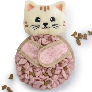 Catstages Snuffle Mat for Cats - Interactive Foraging Toy with Hidden Treats, Non-Slip Base, and Hunting Stimulation for Mental and Physical Activity, 8.7" x 6" view 1