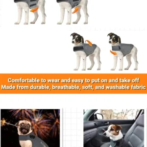 Comfortable Shirt Thunder Dog Anxiety Jacket Anti-Anxiety Shirt Stress Relief Keep Calm Clothes (Large) view 5
