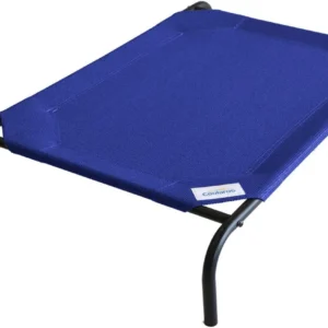 Coolaroo Original Elevated Dog Bed - Breathable Off-The-Ground Pet Bed with Cooling Fabric, Joint Relief & Moisture-Resistant Fabric, 100% Recyclable, Easy Clean, Aquatic Blue, Large view 1
