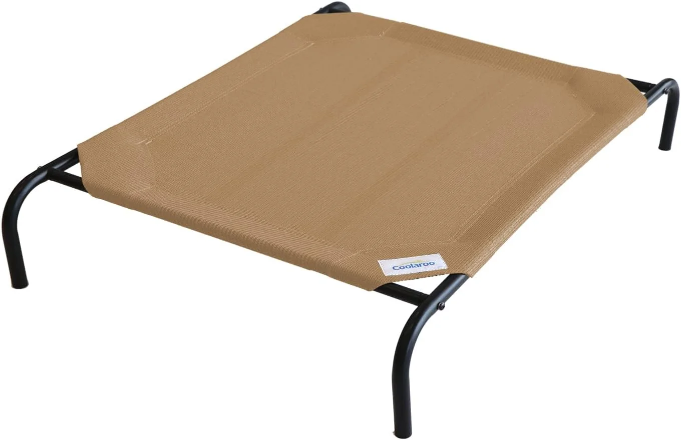 Coolaroo Original Elevated Dog Bed - Breathable Off-The-Ground Pet Bed with Cooling Fabric, Joint Relief & Moisture-Resistant Fabric, 100% Recyclable, Easy Clean, Aquatic Blue, Large