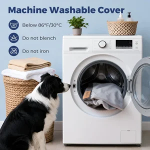 Cooling Dog Bed for Large Dogs, Orthopedic Dog Bed with Cooling Gel Mat, Removable Washable Cover, Waterproof Lining, Non-Slip Bottom, Summer Pet Bed for Sleeping, Size:40"*32"*8" view 7