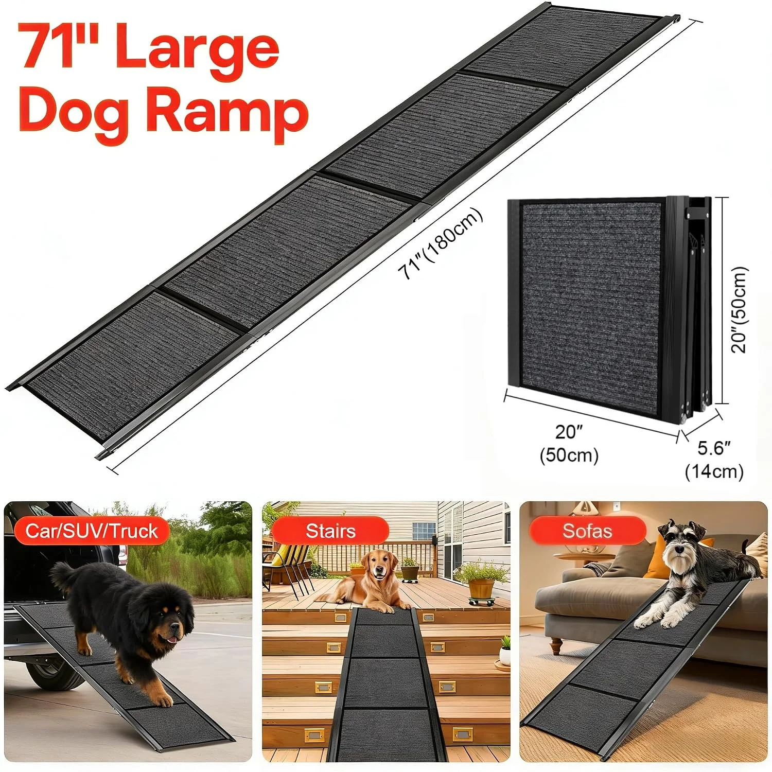 Close up of high-density felt surface on pet ramp