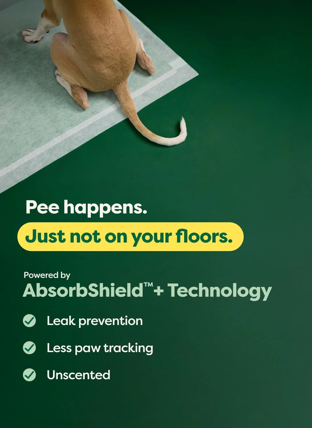 Adhesive tabs on puppy pads