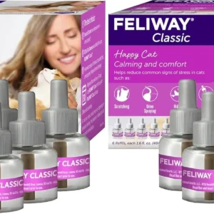 FELIWAY Classic Cat Calming Diffuser Refill (1 Pack, 30 Day) – Cat Pheromone Diffuser Refill Reduces Stress‑Related Behaviors Like Spraying, Scratching, Hiding