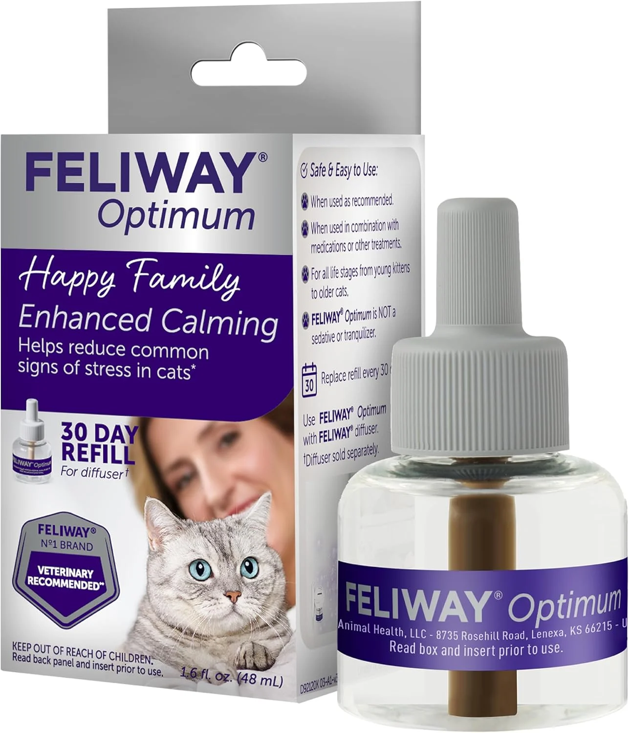 Happy cat relaxing in a sunlit room after using FELIWAY Optimum