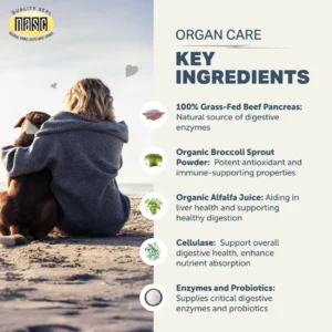 Four Leaf Rover Organ Care - Dog Digestive Support with Digestive Enzymes and Probiotics - Supports a Healthy Liver - Veterinarian Formulated - 30 Day Medium Dog Supply view 4