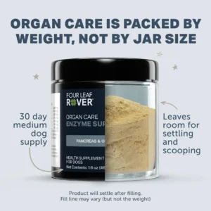Four Leaf Rover Organ Care - Dog Digestive Support with Digestive Enzymes and Probiotics - Supports a Healthy Liver - Veterinarian Formulated - 30 Day Medium Dog Supply view 7