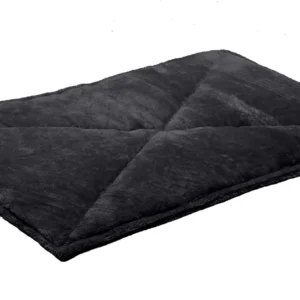 Furhaven ThermaNAP Self-Warming Cat Bed for Indoor Cats & Large/Medium Dogs, Washable & Reflects Body Heat - Quilted Faux Fur Reflective Bed Mat - Black, Large view 7