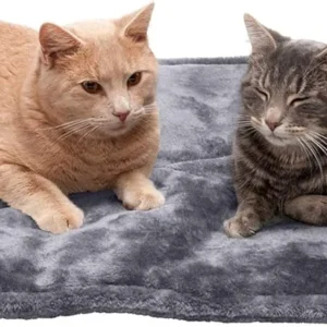 Furhaven ThermaNAP Self-Warming Cat Bed for Indoor Cats & Large/Medium Dogs, Washable & Reflects Body Heat - Quilted Faux Fur Reflective Bed Mat - Gray, Large view 1