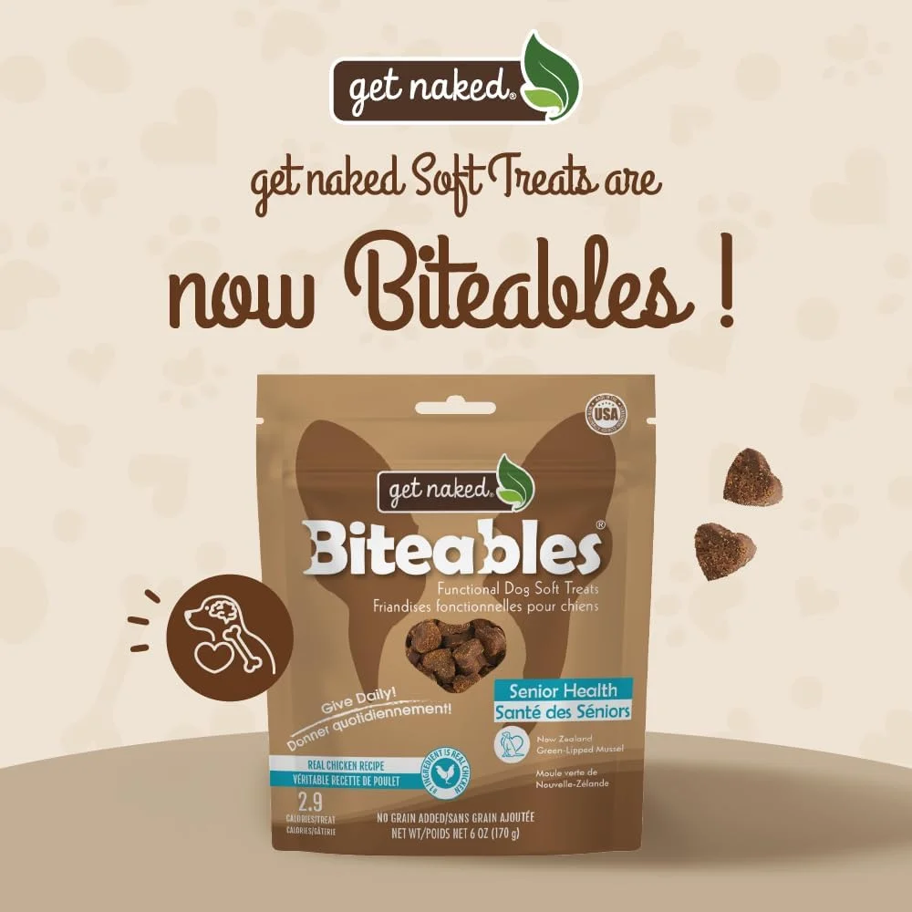 Close up of Get Naked Biteables soft chew