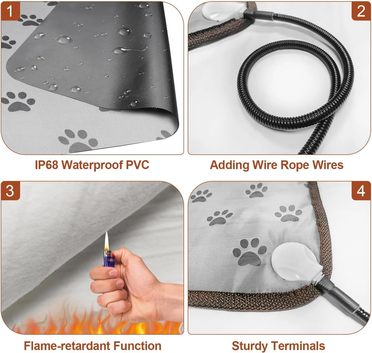 Wiping the waterproof surface of the pet heating pad
