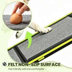 Hassky Dog Ramp for Cars - 70" L × 20" W with Reflective Strip | Foldable Non-Slip Pet Ramp for SUV Trunk Vehicle, Heavy Duty for Large & Senior Dogs, Indoor & Outdoor Universal Use view 4