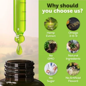 Hemp Oil for Dogs and Cats - Organic Hemp Oil Drops for Anxiety Relief, Stress,Pain, Calming, Sleep, Arthritis - Hip and Joint Support - Skin Health, Anti-Inflammatory - Omega 3-6-9 Pet Drops (2 Pack) view 4
